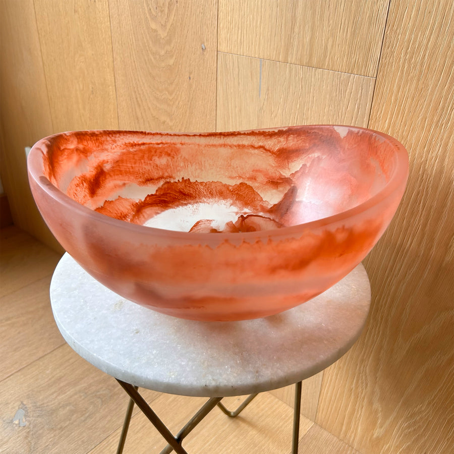 Bowl de Resina Fire Clay 33 x 30 x 13 cm.