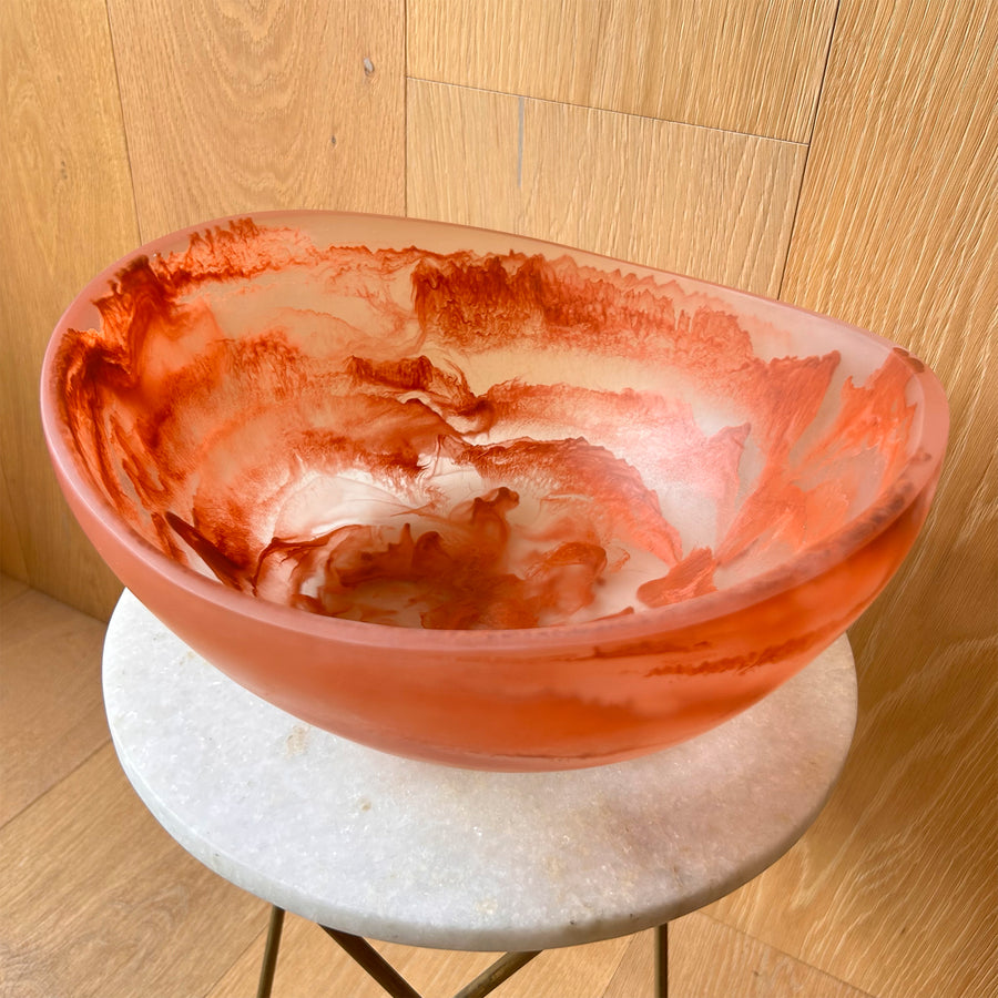 Bowl de Resina Fire Clay 33 x 30 x 13 cm.