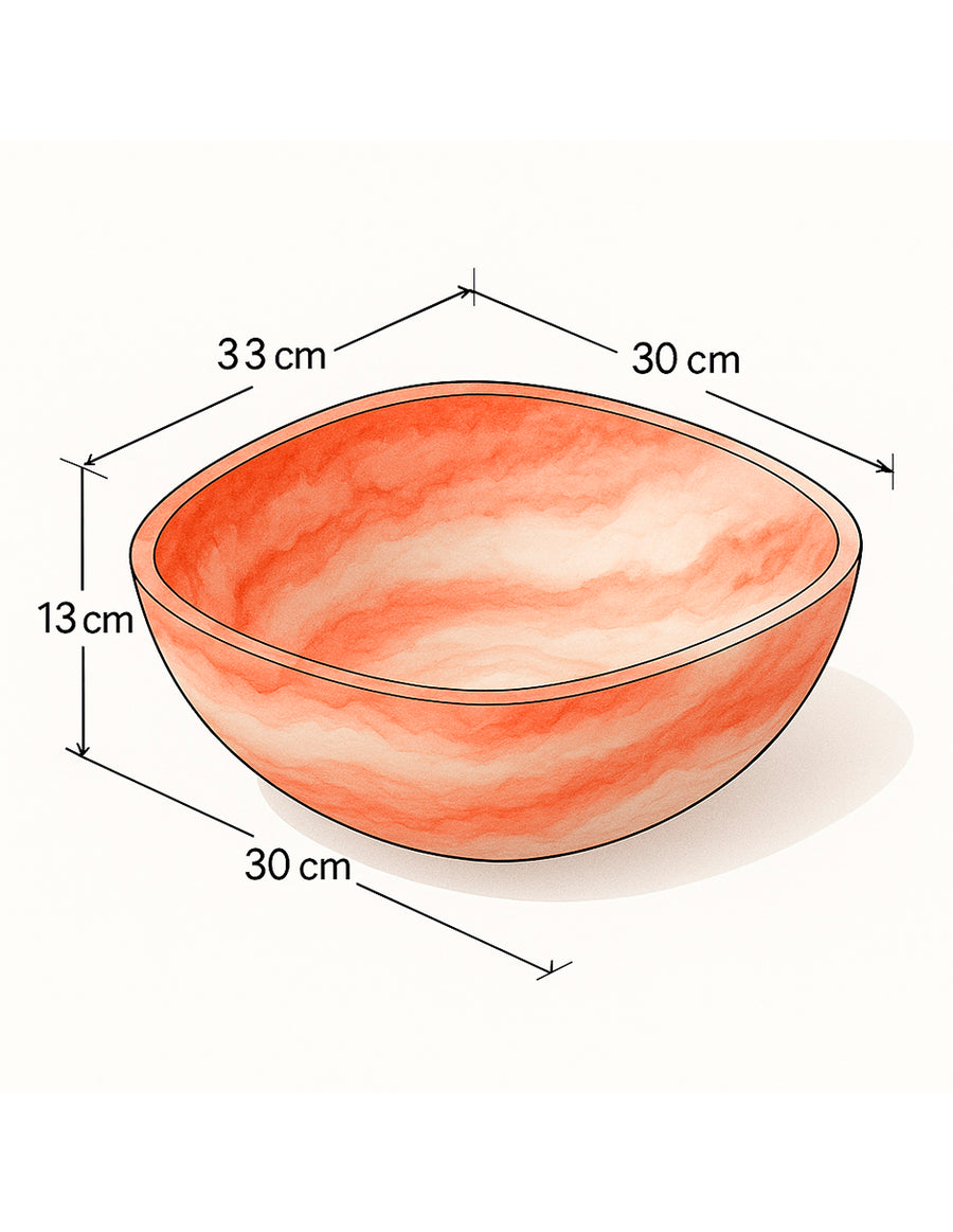 Bowl de Resina Fire Clay 33 x 30 x 13 cm.