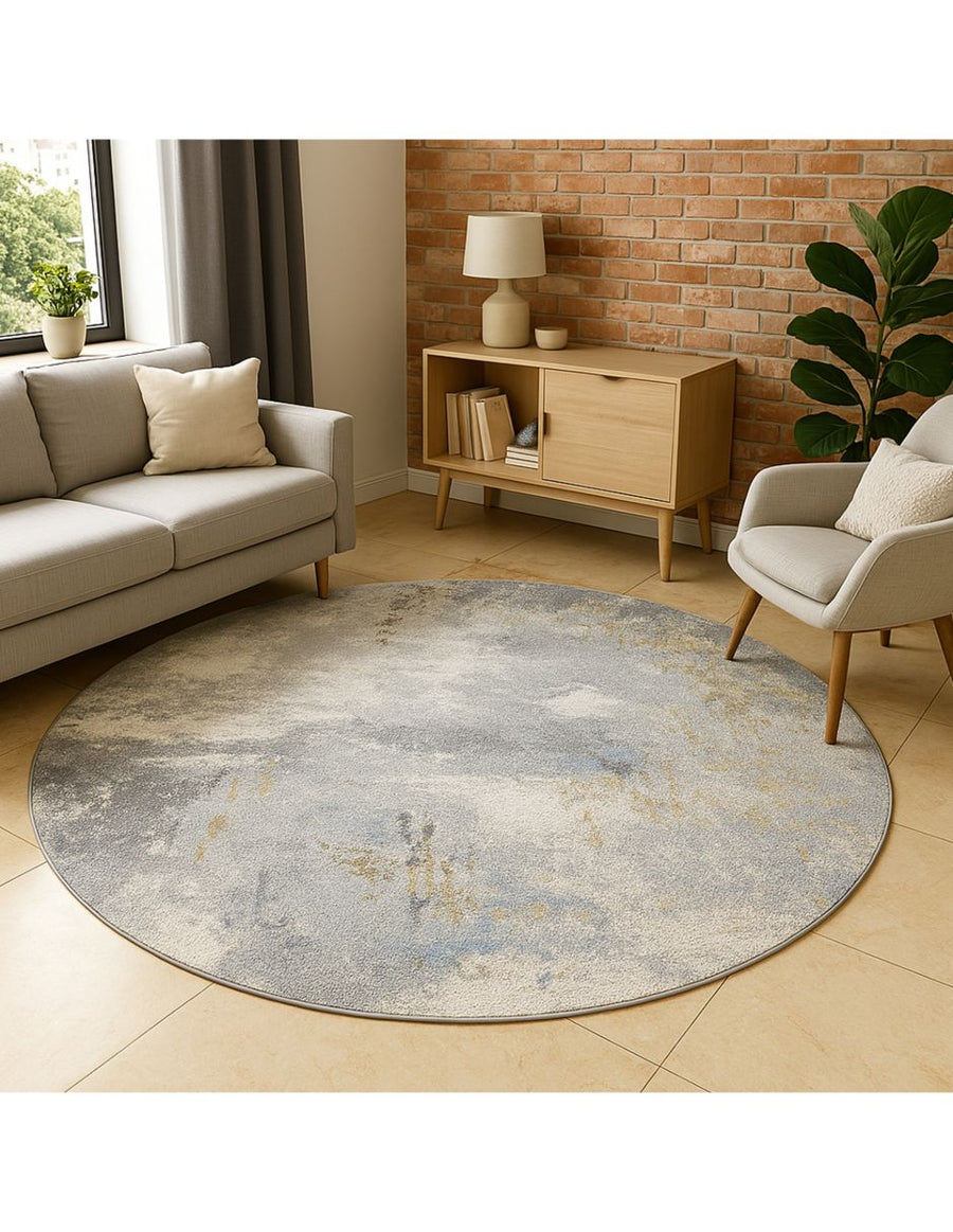 Tapete Meta Grey 2D | Redondo 2mts Diámetro