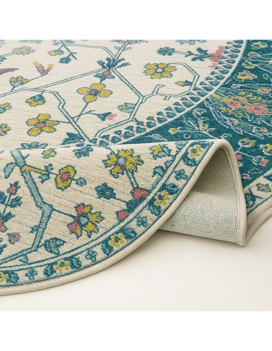 Tapete Jovita Turquouise - Redondo 2m diámetro | Pelo Corto