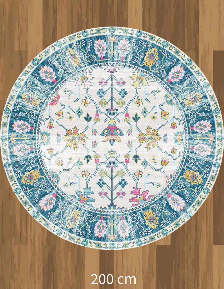 Tapete Jovita Turquouise - Redondo 2m diámetro | Pelo Corto